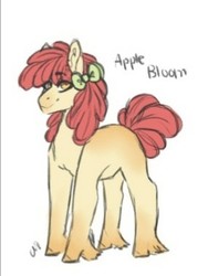 Size: 287x381 | Tagged: safe, artist:last-star-oc, apple bloom, earth pony, pony, g4, female, solo, unshorn fetlocks