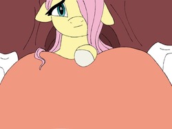 Size: 1280x960 | Tagged: safe, artist:smallhorses, applejack, fluttershy, pony, g4, female, fetish, flutterprey, lesbian, micro, ship:appleshy, shipping, vore