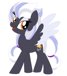 Size: 1057x1200 | Tagged: safe, artist:thehaywaiianhorse, oc, oc only, oc:bright star, pegasus, pony, colored wings, female, mare, multicolored wings, simple background, solo, transparent background