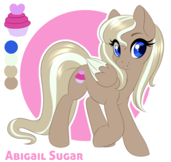 Size: 1001x950 | Tagged: safe, artist:silkensaddle, oc, oc only, oc:abigail sugar, pegasus, pony, cute, looking at you, reference, simple background, smiling, solo, transparent background