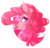 Size: 3390x3264 | Tagged: safe, artist:kosmiik, pinkie pie, earth pony, pony, g4, bust, female, high res, portrait, simple background, smiling, solo, transparent background, white outline