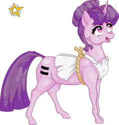 Size: 2838x2979 | Tagged: safe, artist:amberpendant, sugar belle, g4, equal cutie mark, equalized, female, high res, simple background, solo, transparent background