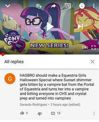 Size: 720x883 | Tagged: safe, fluttershy, sci-twi, sunset shimmer, twilight sparkle, equestria girls, g4, my little pony equestria girls: better together, road trippin, equestria girls logo, geode of empathy, magical geodes, youtube, youtube comments