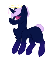 Size: 941x1053 | Tagged: safe, artist:okimichan, oc, oc only, pony, unicorn, female, halo, mare, simple background, solo, transparent background
