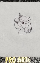 Size: 2206x3490 | Tagged: safe, artist:feralroku, derpibooru exclusive, twilight sparkle, pony, unicorn, g4, :t, bust, female, high res, lidded eyes, mare, portrait, solo, toilet paper, toilight paper, traditional art, unamused
