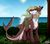 Size: 2750x2400 | Tagged: safe, artist:pinktabico, oc, oc only, original species, shark pony, commission, female, high res, looking down, ocean, scenery, solo, tree trunk