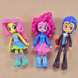 Size: 800x800 | Tagged: safe, flash sentry, fluttershy, pinkie pie, equestria girls, g4, bootleg, boots, clothes, doll, dress, equestria girls minis, legs, shoes, skirt, toy, tuxedo