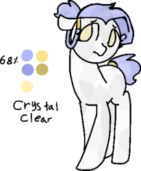 Size: 349x423 | Tagged: safe, artist:nootaz, oc, oc:crystal clear, crystal pony, reference sheet, simple background, transparent background