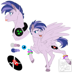 Size: 1500x1500 | Tagged: safe, artist:cranberry--zombie, oc, oc only, oc:electronica, pegasus, pony, female, headphones, mare, reference sheet, simple background, solo, transparent background