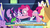 Size: 1280x720 | Tagged: safe, screencap, applejack, pinkie pie, rarity, spike, starlight glimmer, alicorn, dragon, earth pony, pony, unicorn, g4, my little pony: friendship is magic, school daze, boop, cutie map, discovery family logo, friendship throne, throne