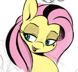Size: 433x399 | Tagged: safe, artist:tre, fluttershy, pegasus, pony, g4, green isn't your color, bust, emoshy, female, heart, mare, simple background, smiling, solo, white background