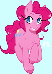 Size: 690x976 | Tagged: safe, artist:alvrexadpot, pinkie pie, earth pony, pony, g4, cutie mark, female, fluffy, hooves, solo