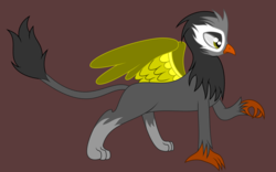 Size: 4260x2658 | Tagged: safe, artist:daszkin, oc, oc only, griffon, bird nose, claws, leonine tail, no shading, paws, shadow, simple background, solo, vector, wings