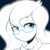 Size: 2500x2500 | Tagged: safe, alternate version, artist:maren, princess luna, vice principal luna, human, equestria girls, g4, bust, female, glasses, high res, monochrome, simple background, solo