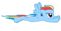 Size: 1250x650 | Tagged: dead source, safe, artist:comfydove, rainbow dash, pegasus, pony, g4, animated, female, flying, gif, mare, simple background, solo, transparent background