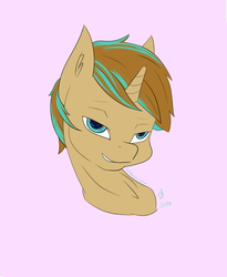 Size: 2500x3050 | Tagged: safe, artist:pencilmelody, oc, oc only, oc:demi, pony, unicorn, bedroom eyes, come hither, cute, high res, male, silly, solo, stallion