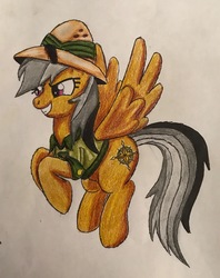 Size: 2296x2902 | Tagged: safe, artist:bozzerkazooers, daring do, g4, female, high res, solo, traditional art