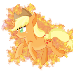 Size: 2000x2000 | Tagged: safe, artist:rainbowtashie, applejack, g4, somepony to watch over me, determined, female, fire, galloping, high res, simple background, solo, transparent background