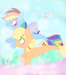 Size: 1401x1595 | Tagged: safe, artist:mattadamfluff, applejack, rainbow dash, seapony (g4), g4, blushing, bubble, coral, crepuscular rays, cute, dashabetes, digital art, dorsal fin, female, fin, fin wings, fins, fish tail, flowing mane, flowing tail, happy, heart, jackabetes, lesbian, looking at each other, looking at someone, mare, ocean, scales, seaponified, seapony applejack, seapony rainbow dash, ship:appledash, shipping, signature, smiling, smiling at each other, species swap, spread wings, sunlight, swimming, tail, underwater, water, wings