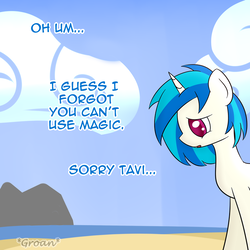 Size: 700x700 | Tagged: safe, artist:erthilo, dj pon-3, vinyl scratch, pony, ask octavia, g4, ask, tumblr