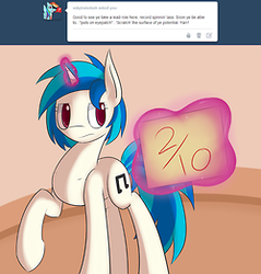 Size: 250x262 | Tagged: safe, artist:erthilo, dj pon-3, vinyl scratch, pony, ask octavia, g4, ask, picture for breezies, tumblr