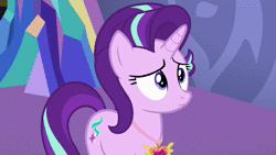 Size: 1280x720 | Tagged: safe, edit, edited screencap, screencap, starlight glimmer, all bottled up, celestial advice, g4, triple threat, uncommon bond, animated, cave, female, ponyville, solo, sound, starlight glimmer day, twilight's castle, webm