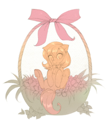 Size: 1135x1280 | Tagged: safe, artist:lispp, oc, oc only, basket, commission, pony in a basket, solo, your character here