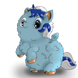 Size: 800x800 | Tagged: safe, artist:artist-kun, fluffy pony, cute, hugbox, rearing, simple background, solo, transparent background