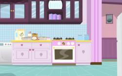 Size: 7073x4412 | Tagged: safe, artist:invisibleink, pinkie pie, equestria girls, g4, absurd resolution, background, candy, commission, cooking, dishes, food, kitchen, no pony, oven, vector