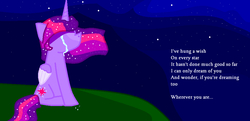 Size: 953x461 | Tagged: safe, twilight sparkle, alicorn, pony, g4, colored wings, colored wingtips, sad, twilight sparkle (alicorn)