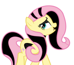 Size: 958x852 | Tagged: safe, artist:blueskysilversong, fluttershy, g4, emoshy, female, simple background, solo, transparent background