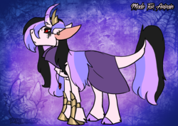 Size: 2232x1584 | Tagged: safe, artist:thebigearredbat, oc, oc only, offspring, parent:king sombra, parent:princess cadance, parents:somdance, solo