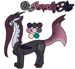 Size: 2176x2000 | Tagged: safe, artist:thebigearredbat, oc, oc only, oc:serenitybliss, high res, magical threesome spawn, multiple parents, offspring, parent:discord, parent:fluttershy, parent:zecora, parents:discoshycora, simple background, solo, transparent background