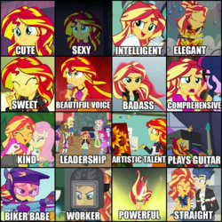 Size: 1475x1475 | Tagged: safe, edit, edited screencap, screencap, applejack, flash sentry, fluttershy, pinkie pie, rainbow dash, rarity, ray, sci-twi, sunset shimmer, twilight sparkle, human, dance magic, eqg summertime shorts, equestria girls, equestria girls specials, g4, get the show on the road, good vibes, movie magic, my little pony equestria girls: friendship games, my little pony equestria girls: legend of everfree, my little pony equestria girls: rainbow rocks, pet project, the art of friendship, the science of magic, best human, bronybait, daydream shimmer, female, humane five, humane seven, humane six, jack of all trades, male, meme, ship:flashimmer, shipping, skills, straight, talented, teenager, waifu