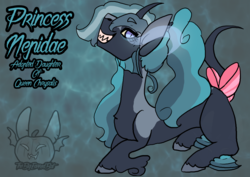 Size: 2232x1584 | Tagged: safe, artist:thebigearredbat, oc, oc only, oc:princess nepidae, changepony, hybrid, adopted offspring, interspecies offspring, multiple parents, offspring, parent:princess cadance, parent:queen chrysalis, parent:shining armor, parents:chrysarmordance, solo, sombra eyes
