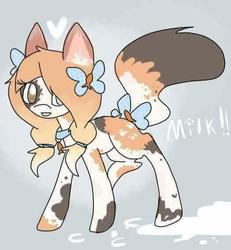 Size: 524x567 | Tagged: safe, artist:stephanie, oc, oc only, oc:asuka, cat pony, original species, calico, solo