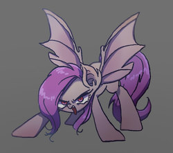 Size: 867x765 | Tagged: safe, artist:xp_r6, fluttershy, bat pony, pony, g4, female, flutterbat, looking at you, mare, race swap, simple background, solo, species swap