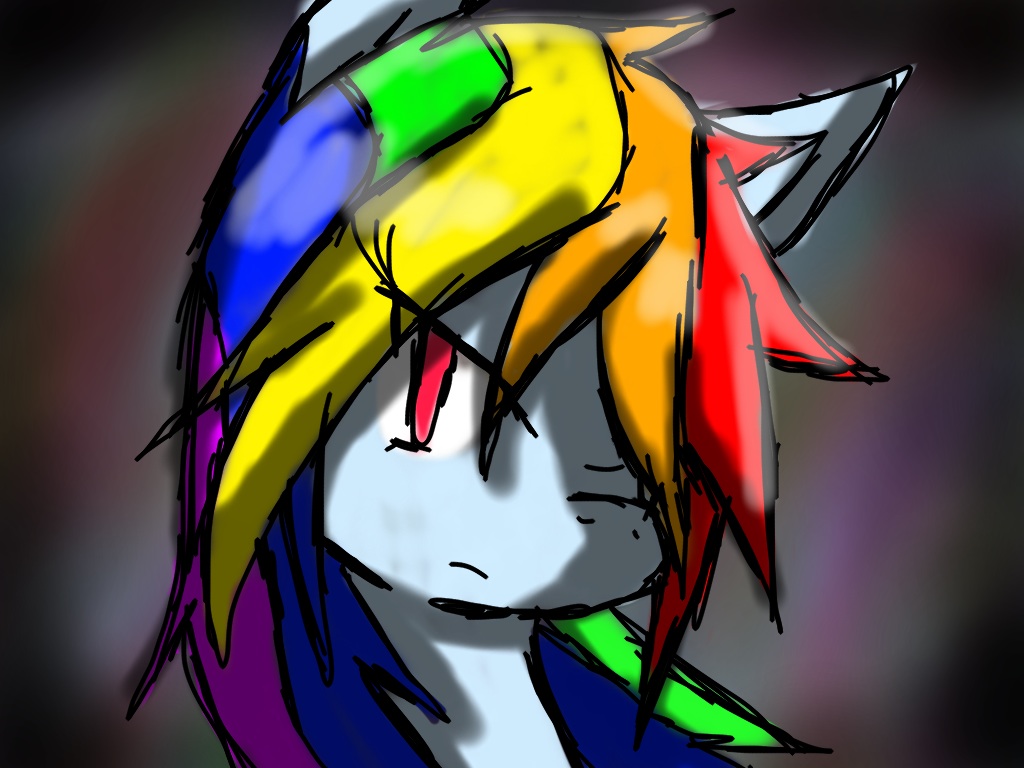 Safe Artist Lunaticsnivy Rainbow Dash Pegasus Pony Bust Female Mare Portrait