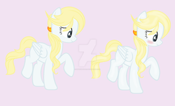 Size: 1600x975 | Tagged: safe, artist:rose-moonlightowo, oc, oc only, pegasus, pony, blushing, female, mare, solo, watermark