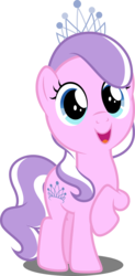 Size: 2467x5000 | Tagged: safe, artist:dashiesparkle edit, edit, editor:slayerbvc, vector edit, diamond tiara, earth pony, pony, crusaders of the lost mark, g4, cropped, cute, diamondbetes, female, filly, raised hoof, simple background, solo, transparent background, vector
