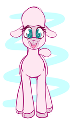Size: 954x1590 | Tagged: safe, artist:graphene, pom (tfh), lamb, sheep, them's fightin' herds, community related, cute, female, looking at you, open mouth, smiling, solo, when she smiles