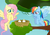 Size: 4126x2849 | Tagged: safe, artist:shutterflyeqd, fluttershy, rainbow dash, bird, pegasus, pony, g4, chick, cute, duo, female, flying, nest, smiling, tree