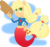 Size: 6405x5958 | Tagged: safe, artist:sugar-loop, part of a set, applejack, mermaid, equestria girls, g4, my little pony: the movie, absurd resolution, belly button, blonde, chibi, clothes, cowboy hat, female, freckles, hand on hip, hat, mermaid tail, mermaidized, midriff, ponied up, seapony applejack, shirt, simple background, smiling, solo, species swap, stetson, transparent background