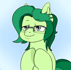 Size: 544x533 | Tagged: safe, artist:appelknekten, oc, oc only, oc:appel, earth pony, pony, animated, gif, glasses, male, mlem, silly, solo, tongue out