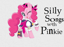 Size: 1236x905 | Tagged: artist needed, safe, edit, pinkie pie, g4, pirate, pirate pinkie pie, silly songs, silly songs with pinkie, song in the comments, the pirates who don't do anything, title card, veggietales