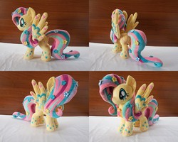 Size: 5120x4096 | Tagged: safe, artist:egalgay, fluttershy, pony, g4, absurd resolution, female, irl, photo, plushie, rainbow power