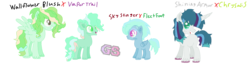 Size: 1800x484 | Tagged: safe, artist:gamingstarluigisin, oc, oc only, earth pony, hybrid, pegasus, unicorn, equestria girls, equestria girls specials, g4, my little pony equestria girls: better together, my little pony equestria girls: forgotten friendship, interspecies offspring, magical lesbian spawn, offspring, parent:fleetfoot, parent:queen chrysalis, parent:shining armor, parent:sky stinger, parent:vapor trail, parent:wallflower blush, parents:fleetstinger, parents:shining chrysalis, parents:vaporblush, simple background, transparent background