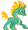 Size: 98x104 | Tagged: safe, artist:botchan-mlp, tianhuo (tfh), dragon, eastern dragon, longma, them's fightin' herds, animated, community related, concave belly, cute, female, pixel art, simple background, slender, solo, sprite, thin, tianhuaww, transparent background
