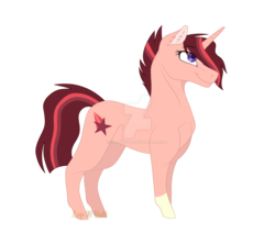 Size: 1600x1356 | Tagged: dead source, safe, artist:detoxx-retoxx, oc, oc only, oc:estella, pony, unicorn, female, mare, offspring, parent:sunburst, parent:twilight sparkle, parents:twiburst, simple background, solo, transparent background, watermark