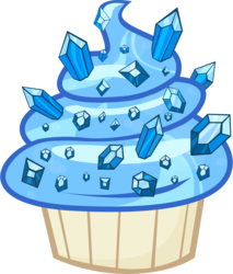 Size: 2044x2397 | Tagged: safe, artist:zaeinn, g4, secret of my excess, cupcake, food, gem, high res, no pony, sapphire, sapphire cupcake, simple background, transparent background, vector